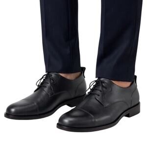 Valentino Garavani Black Derby Divise Leather Shoes Lace Up Size 42/ 9